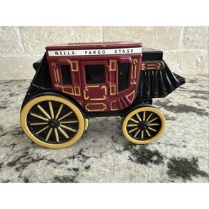 Vintage Wells Fargo Stage Stagecoach San Francisco Cast Metal Bank NO KEY
